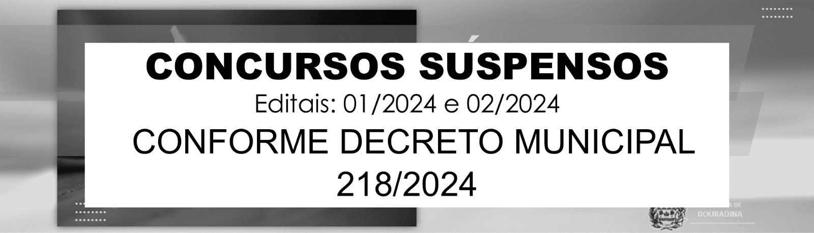 Suspenção concursos