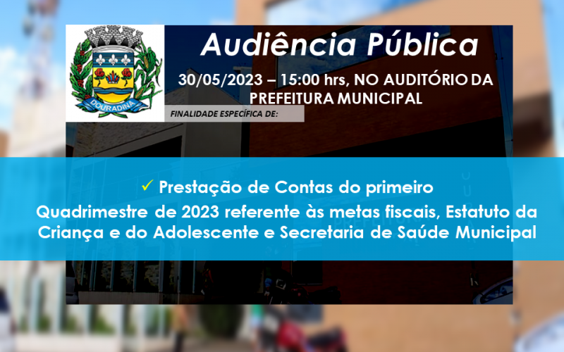 Audiência Pública - 3 quadrimestre 2023