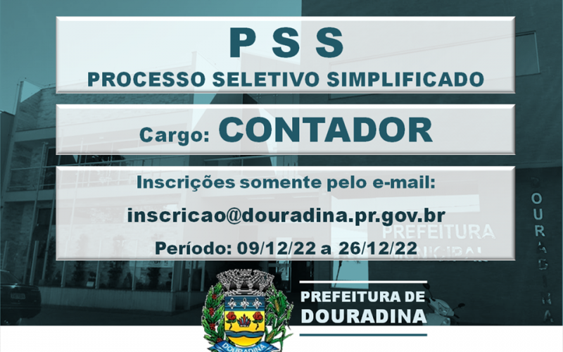 PSS - PROCESSO SELETIVO SIMPLIFICADO! para CONTADOR